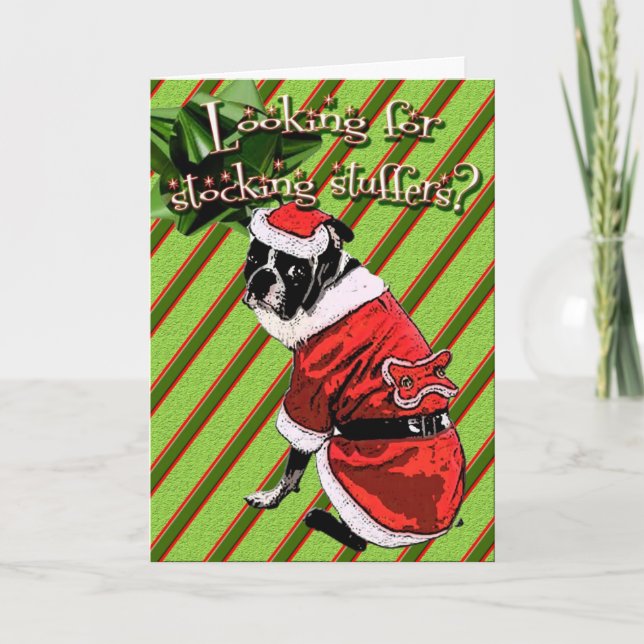 Stocking Stuffer Surprise Holiday Card (Front)