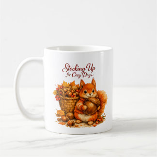 Stocking Up for Cosy Days Squirrel Mug – Autumn Wa
