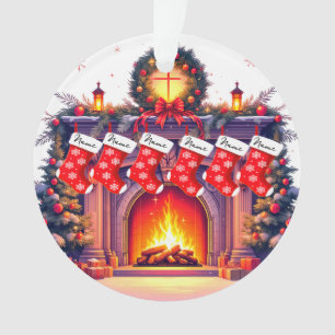 Stockings by the Fire – Christmas Hearth Ornament