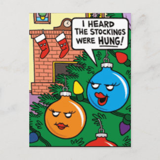 Stockings Hung Holiday Postcard