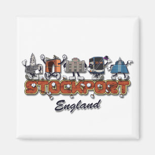 Stockport cartoon characters magnet