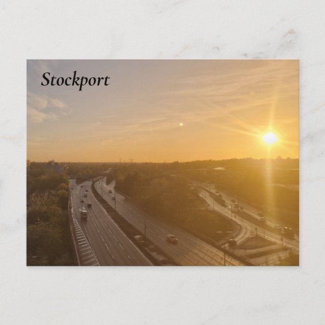 Stockport Sunset Postcard (Front)