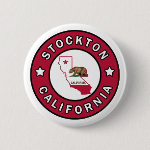Stockton California 6 Cm Round Badge