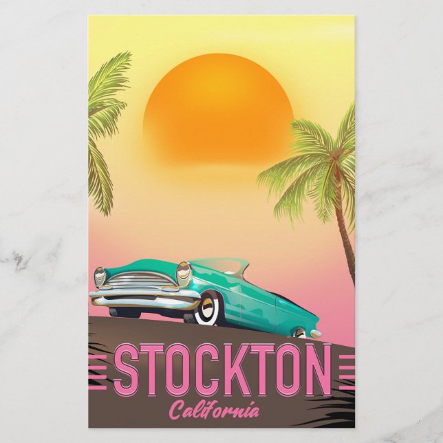 Stockton California USA Stationery (Front)