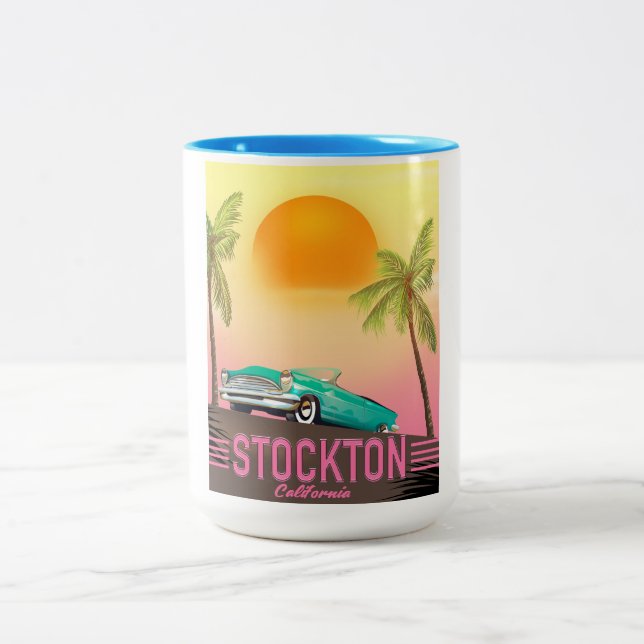Stockton California USA Two-Tone Coffee Mug (Center)