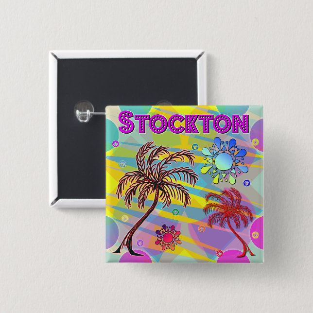 Stockton Happy and Hope Button (Front & Back)