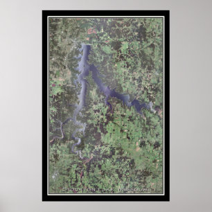 Stockton Lake Missouri Satellite Poster Map