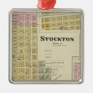 Stockton, Woodston, Rock Port, Clayton, Kansas Metal Tree Decoration