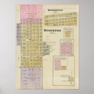 Stockton, Woodston, Rock Port, Clayton, Kansas Poster