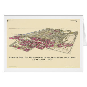 Stockyards Chicago, IL Panoramic Map - 1890