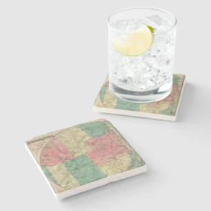 Stoddard's Map of the Adirondack Wilderness, 1883 Stone Coaster