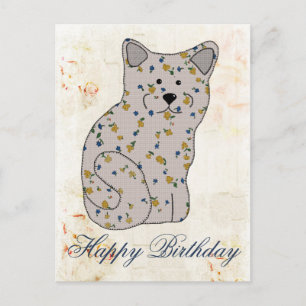 Stoffkatze Postcard