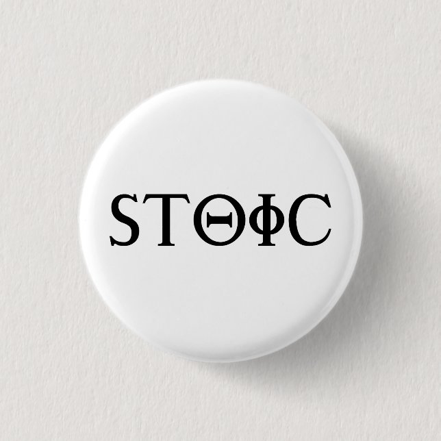 Stoic 3 Cm Round Badge (Front)