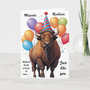 Stoic Bison Birthday Wisdom Card