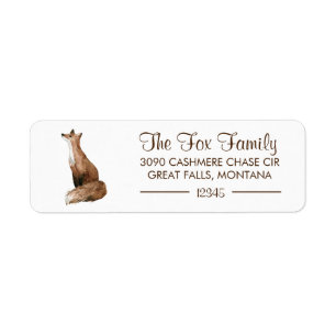 Stoic Fox Rustic Forest Return Address Return Address Label