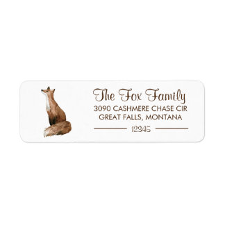 Stoic Fox Rustic Forest Return Address Return Address Label
