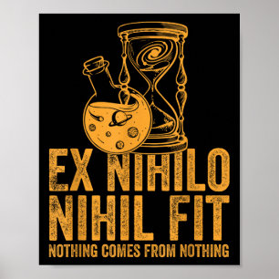 Stoic Gold With Translation Ex Nihilo Nihil Fit Poster