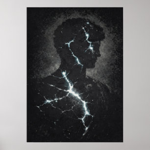 Stoic Guardian, Modern Matrix Abstract Art Poster