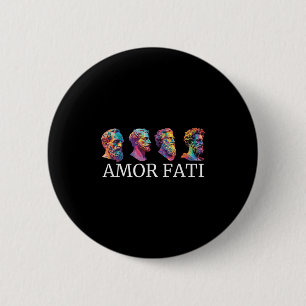 Stoic Icons Amor Fati Modern Stoicism Greek Philos 6 Cm Round Badge