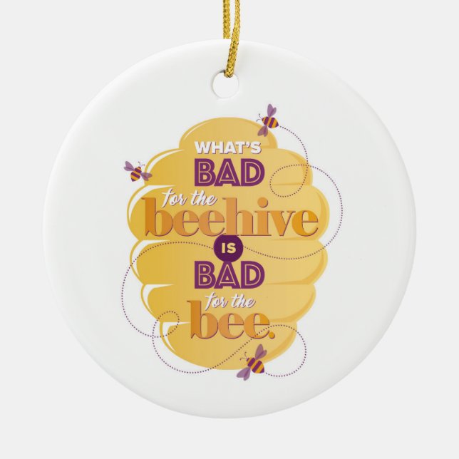 Stoic Marcus Aurelius Bad for the Beehive Ornament (Front)