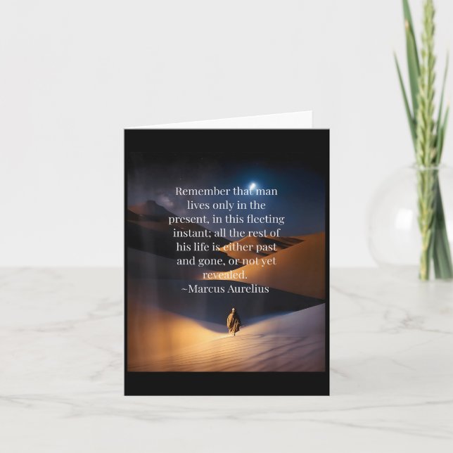 Stoic Meditations Quote  Card (Front)