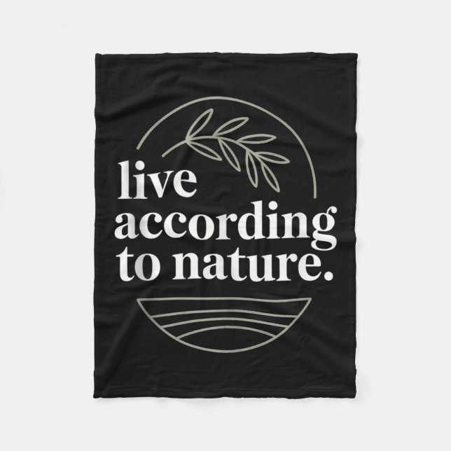 Stoic Philosoper Quote Motivational Stoicism Zeno  Fleece Blanket (Front)