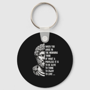 Stoic Philosopher Marcus Aurelius Shirt Motivation Key Ring