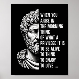 Stoic Philosopher Marcus Aurelius Shirt Motivation Poster