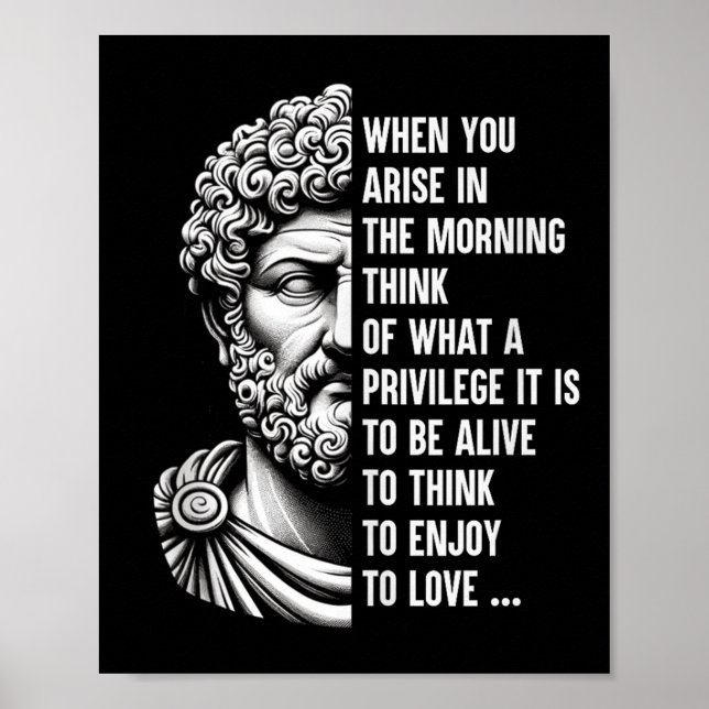 Stoic Philosopher Marcus Aurelius Shirt Motivation Poster (Front)