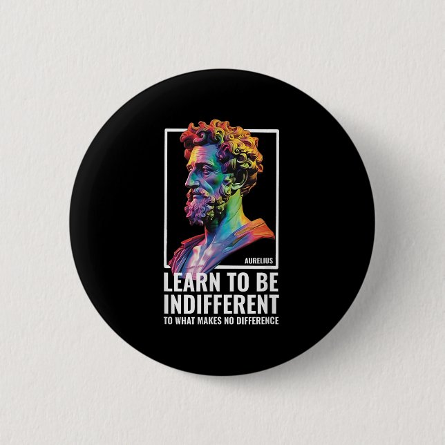 Stoic Philosopher Wisdom Marcus Aurelius Philosoph 6 Cm Round Badge (Front)