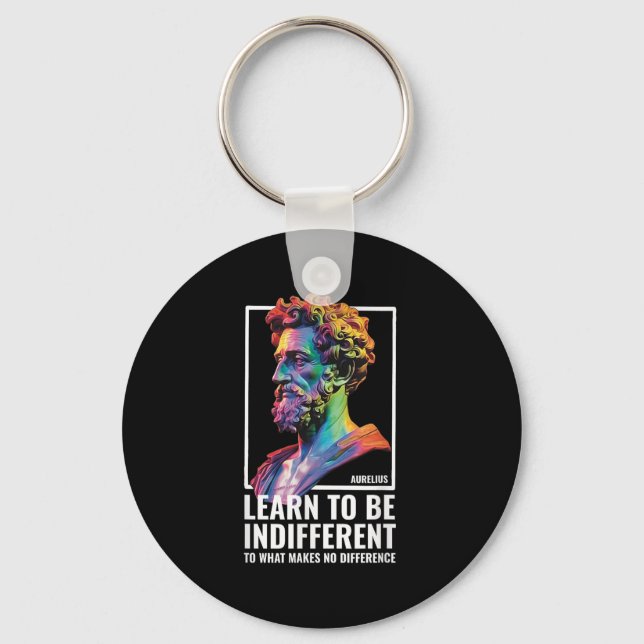 Stoic Philosopher Wisdom Marcus Aurelius Philosoph Key Ring (Front)