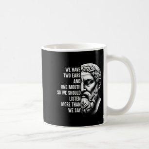 Stoic Philosopher Zeno Of Citium Quote Motivationa Coffee Mug