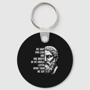Stoic Philosopher Zeno Of Citium Quote Motivationa Key Ring