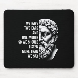 Stoic Philosopher Zeno Of Citium Quote Motivationa Mouse Pad