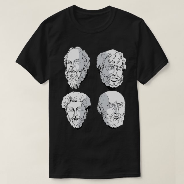 Stoic Philosophers Aurelius Socrates Seneca Epicte T-Shirt (Design Front)