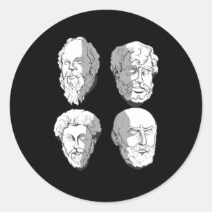 Stoic Philosophers Classic Round Sticker