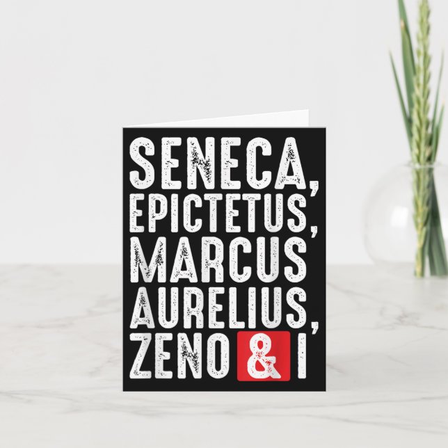 Stoic Philosophers Wisdom Quotes For Philosophy  Card (Front)