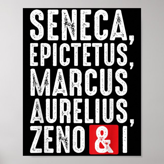 Stoic Philosophers Wisdom Quotes For Philosophy  Poster (Front)