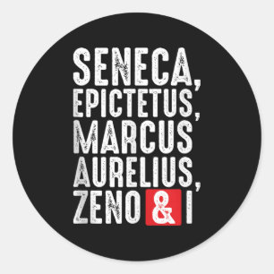 Stoic Philosophers Wisdom Quotes For Philosophy Ta Classic Round Sticker