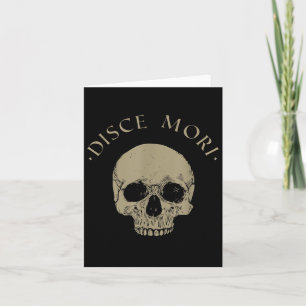 Stoic Philosophy Disce Mori Skull Stoicism Quote Card