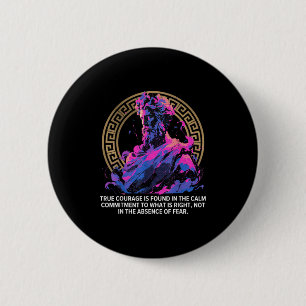 Stoic Philosophy Epic Inspirational Old Greek Stoi 6 Cm Round Badge
