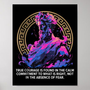 Stoic Philosophy Epic Inspirational Old Greek Stoi Poster