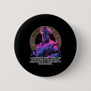 Stoic Philosophy Epic Old Greek Stoicism Inspirati 6 Cm Round Badge