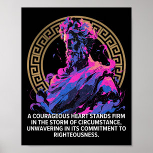 Stoic Philosophy Epic Old Greek Stoicism Inspirati Poster