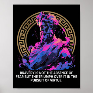 Stoic Philosophy Epic Old Inspirational Greek Stoi Poster