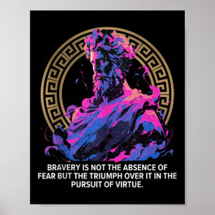 Stoic Philosophy Epic Old Inspirational Greek Stoi Poster