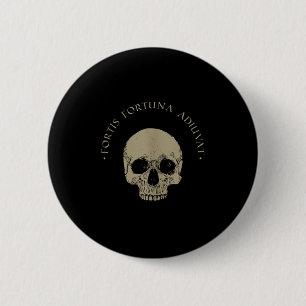 Stoic Philosophy Fortis Fortuna Adiuvat Skull Stoi 6 Cm Round Badge
