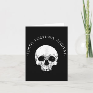 Stoic Philosophy Fortis Fortuna Adiuvat Skull Stoi Card