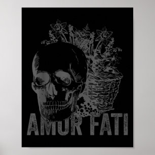 Stoic Philosophy Grey Hellenistic Stoicism Amor Fa Poster