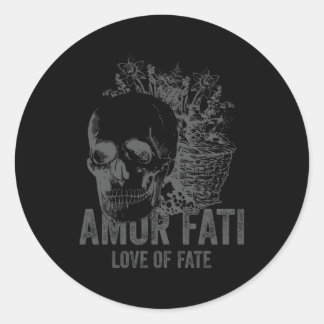 Stoic Philosophy Grey With Translation Stoicism Am Classic Round Sticker